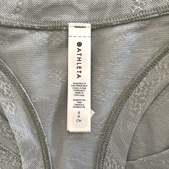 Athleta Momentum Tank. Beautiful Grey Green. Size Small. NWT. - Picture 5 of 7